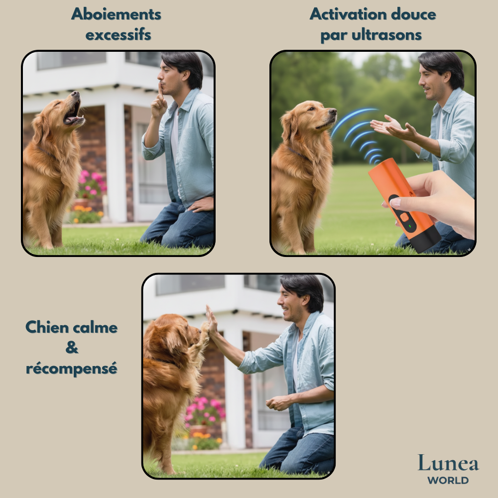 Zendog™ Pro – L’ultrason doux qui stoppe les aboiements.