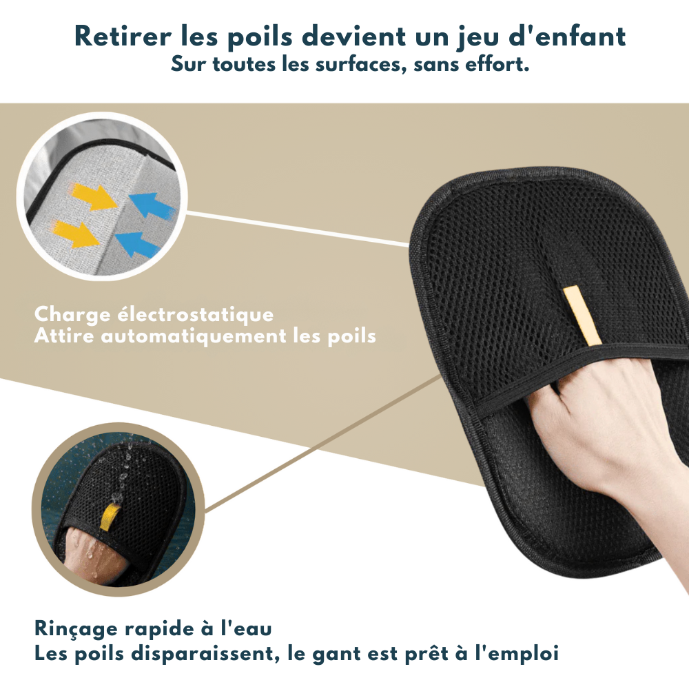 Attrape-Poils – Le gant magique qui élimine les poils en un seul geste