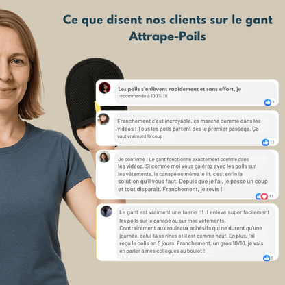 Attrape-Poils – Le gant magique qui élimine les poils en un seul geste