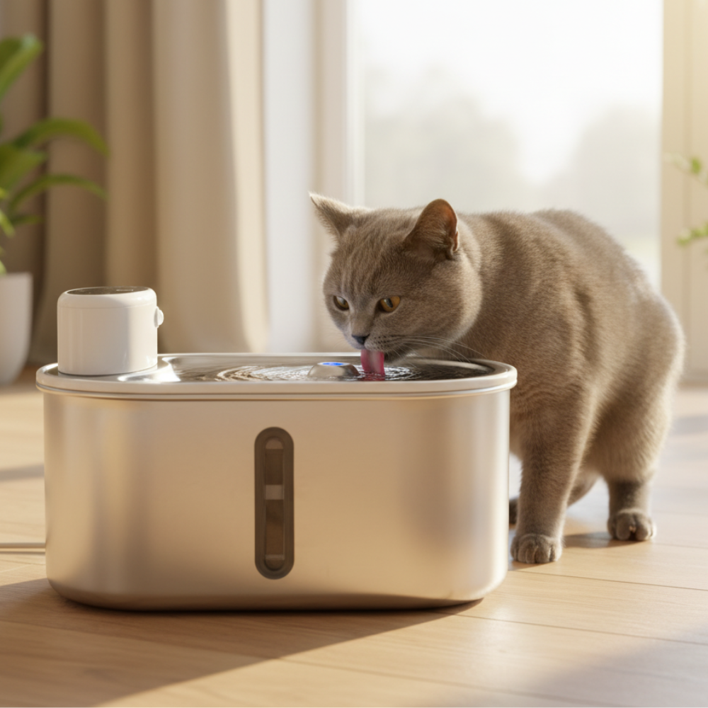 Fontaine Cristal™ – Le plaisir de boire une eau pure, pensée pour votre compagnon.