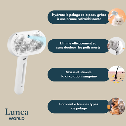 Brosse Veluna™ - 3-en-1 pour un toilettage en douceur