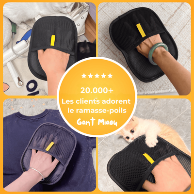 Gant Miaou™ - Anti-poils magnétique