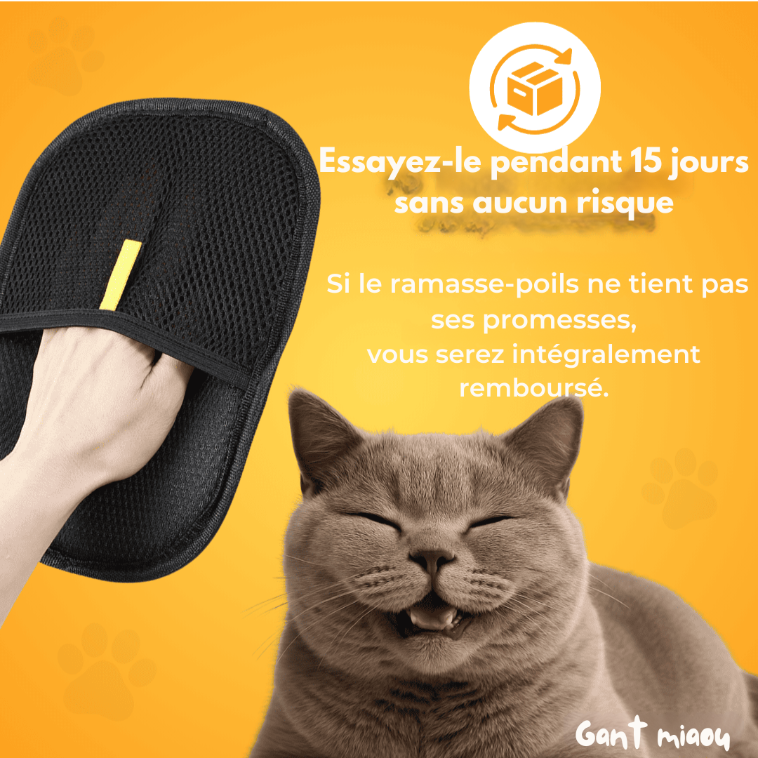 Gant Miaou™ - Anti-poils magnétique