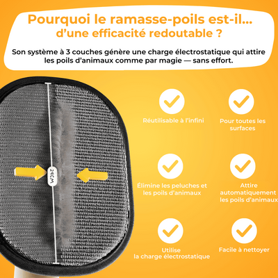 Gant Miaou™ - Anti-poils magnétique