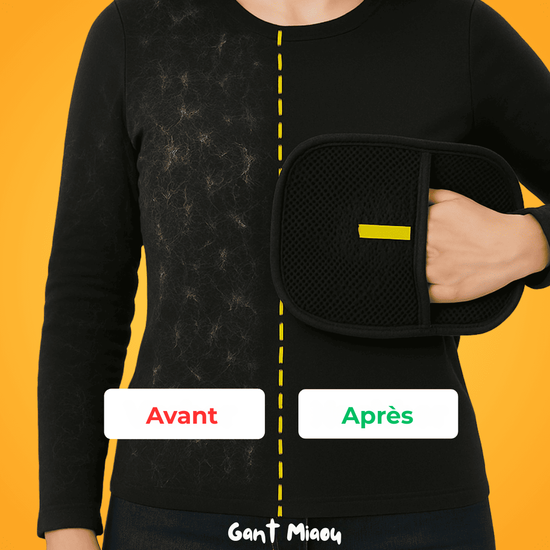 Gant Miaou™ - Anti-poils magnétique
