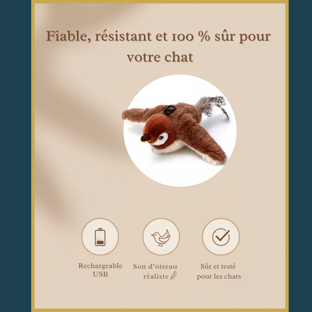 BirdyFly™ – L’oiseau volant qui éveille l’instinct félin